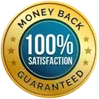 Money back, 100% satisfaction badge
