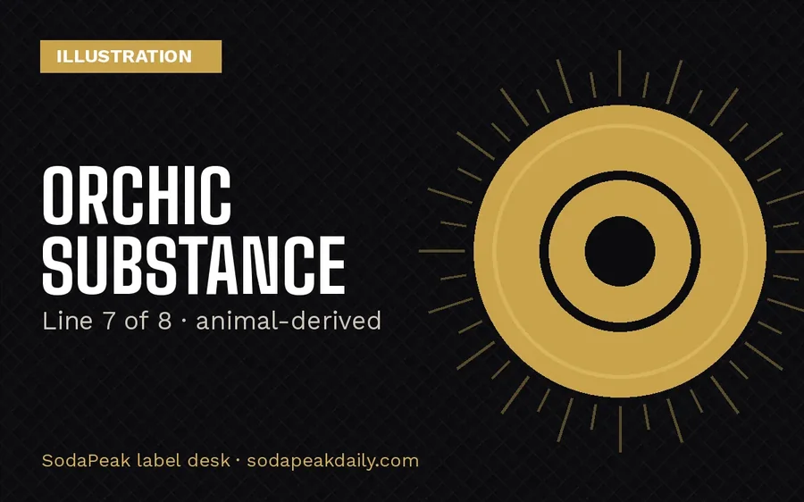 Illustration card for Orchic substance, line 7 of 8 of the SodaPeak blend