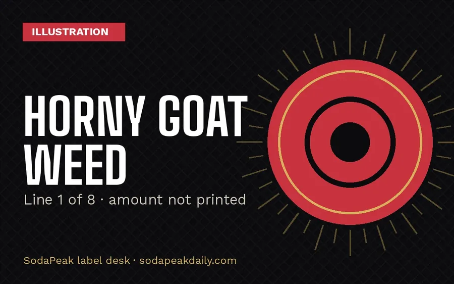 Illustration card for Horny goat weed, line 1 of 8 of the SodaPeak blend
