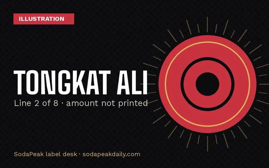 Illustration card for Tongkat ali, line 2 of 8 of the SodaPeak blend