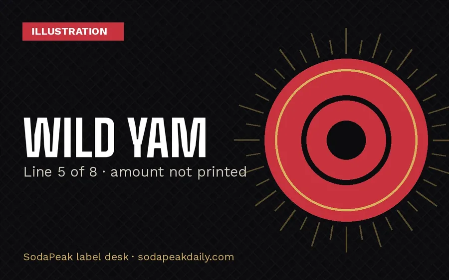 Illustration card for Wild yam, line 5 of 8 of the SodaPeak blend